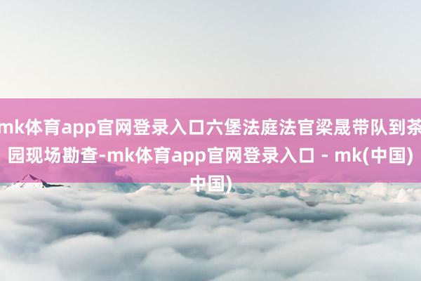 mk体育app官网登录入口六堡法庭法官梁晟带队到茶园现场勘查-mk体育app官网登录入口 - mk(中国)