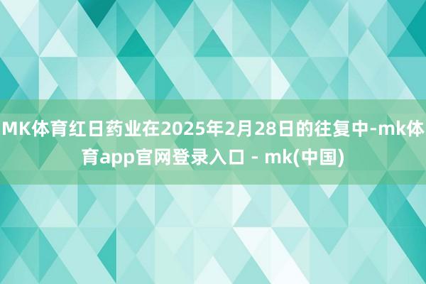 MK体育红日药业在2025年2月28日的往复中-mk体育app官网登录入口 - mk(中国)