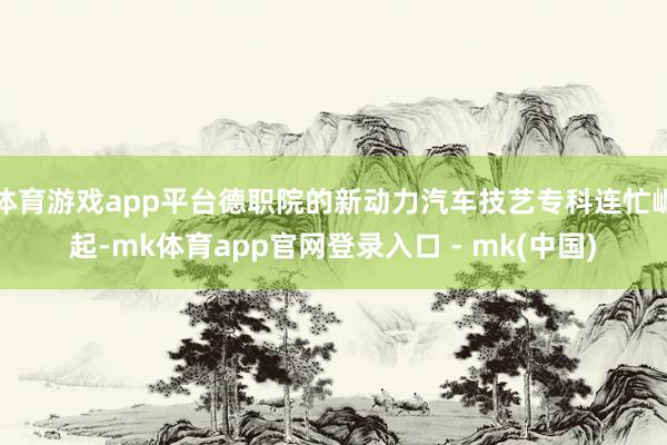 体育游戏app平台德职院的新动力汽车技艺专科连忙崛起-mk体育app官网登录入口 - mk(中国)