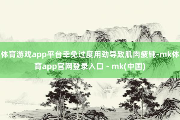 体育游戏app平台幸免过度用劲导致肌肉疲钝-mk体育app官网登录入口 - mk(中国)