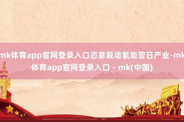 mk体育app官网登录入口恣意栽培氢能翌日产业-mk体育app官网登录入口 - mk(中国)